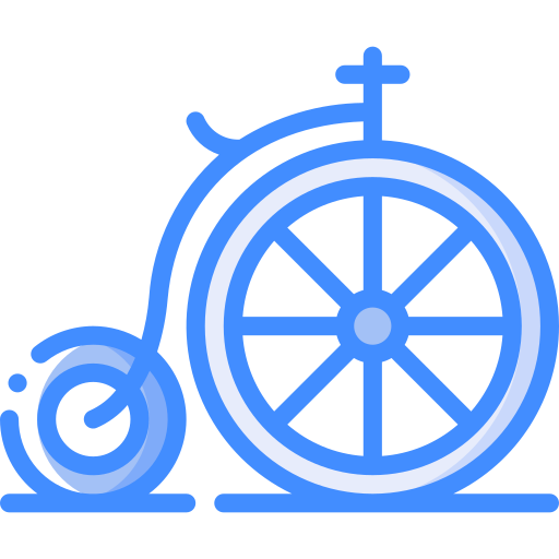 penny-farthing Basic Miscellany Blue Ícone