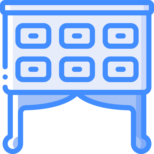 Drawers Basic Miscellany Blue icon