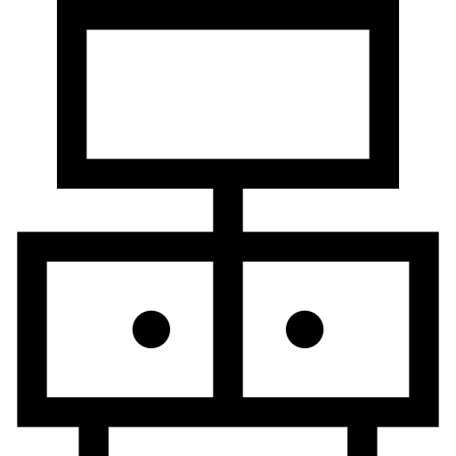 televisión Basic Straight Lineal icono