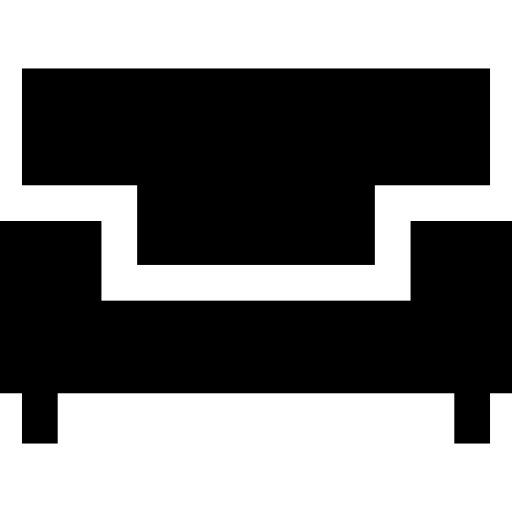 sofá Basic Straight Filled icono