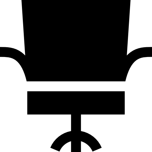 silla de oficina Basic Straight Filled icono