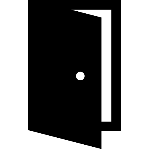 deur Basic Straight Filled icoon