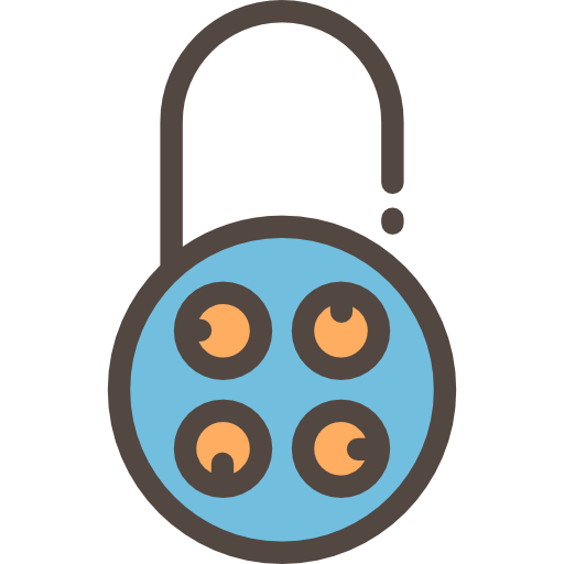 Padlock Detailed Rounded Lineal color icon