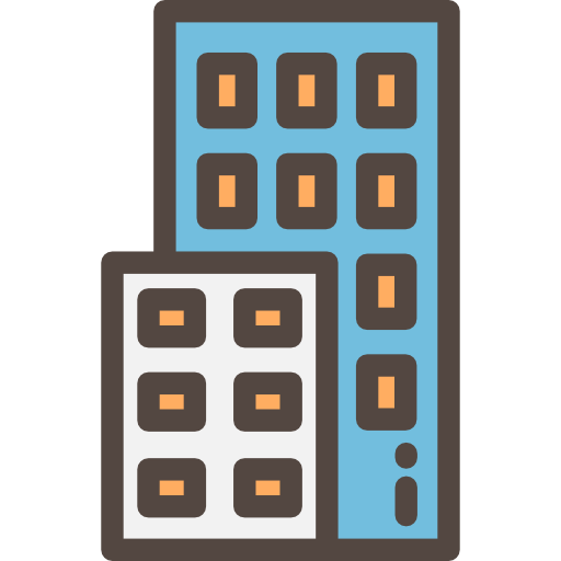 Building Detailed Rounded Lineal color icon