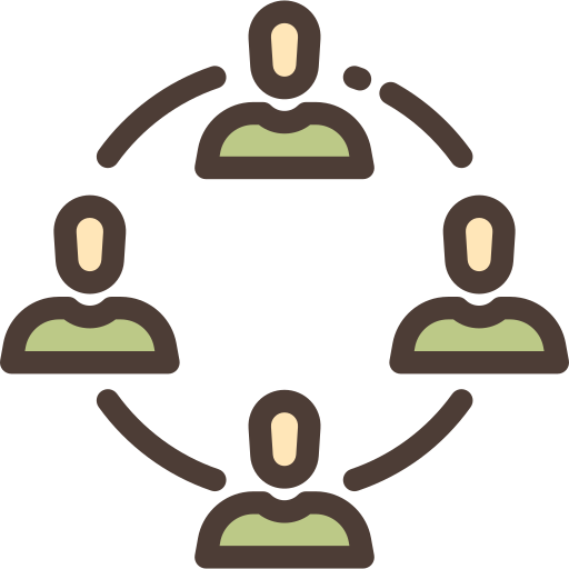 zusammenarbeit Detailed Rounded Lineal color icon