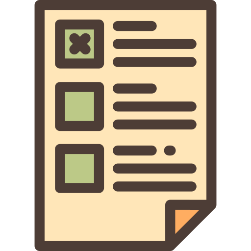 List Detailed Rounded Lineal color icon