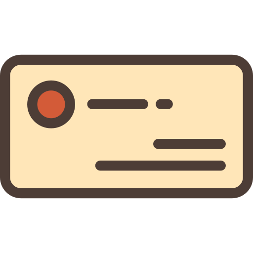 Business card Detailed Rounded Lineal color icon