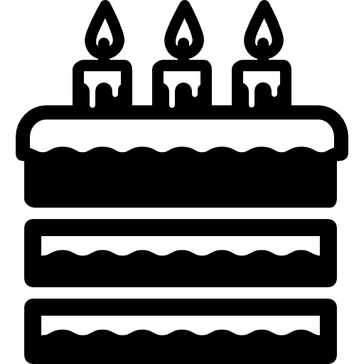 torta di compleanno Roundicons Solid icona