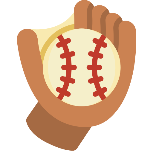rękawica bejsbolowa Basic Miscellany Flat ikona