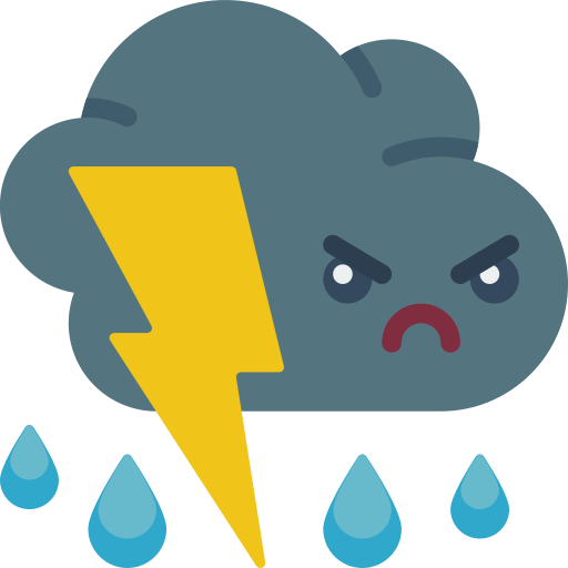 Thunder Basic Miscellany Flat icon