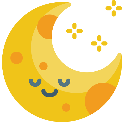 luna creciente Basic Miscellany Flat icono