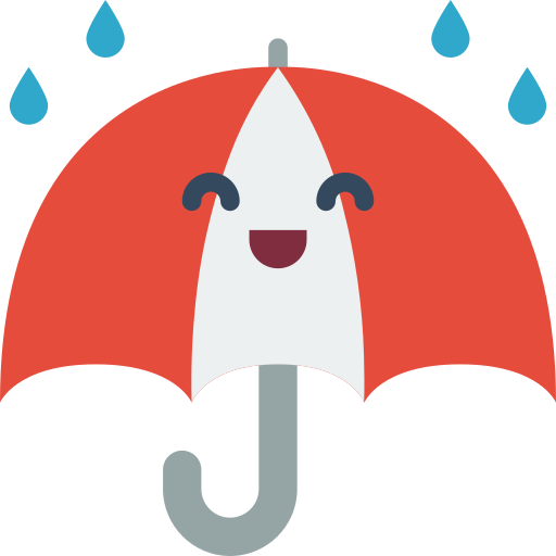 paraplu Basic Miscellany Flat icoon