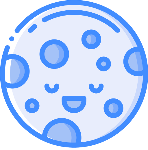 pleine lune Basic Miscellany Blue Icône
