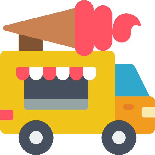 furgoneta de helados Basic Miscellany Flat icono