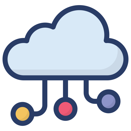 Cloud computing Generic Outline Color icon