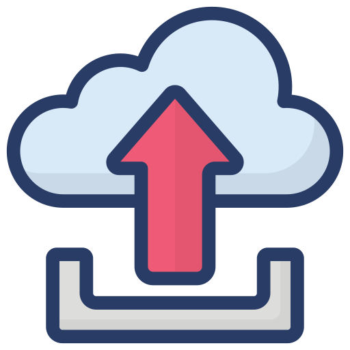 Cloud uploads Generic Outline Color icon