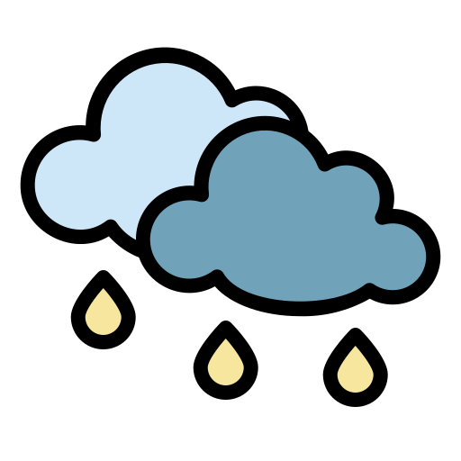 Rain Generic Outline Color icon