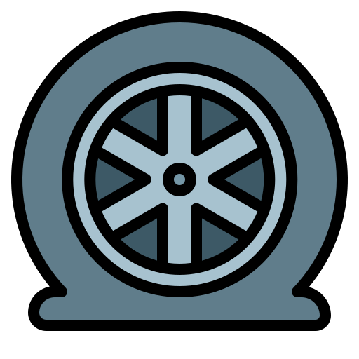 Flat tire Generic Outline Color icon