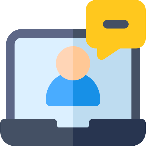 Video chat Basic Rounded Flat icon