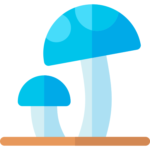 paddestoel Basic Rounded Flat icoon