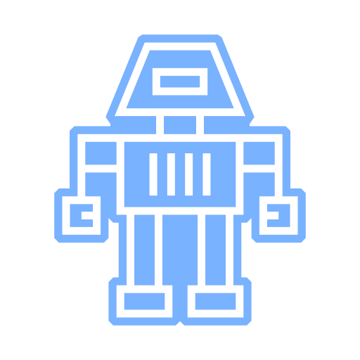 로봇 머신 Generic Blue icon