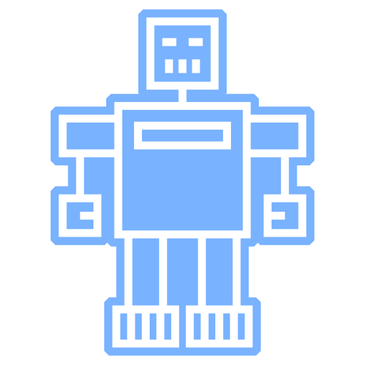postać androida Generic Blue ikona