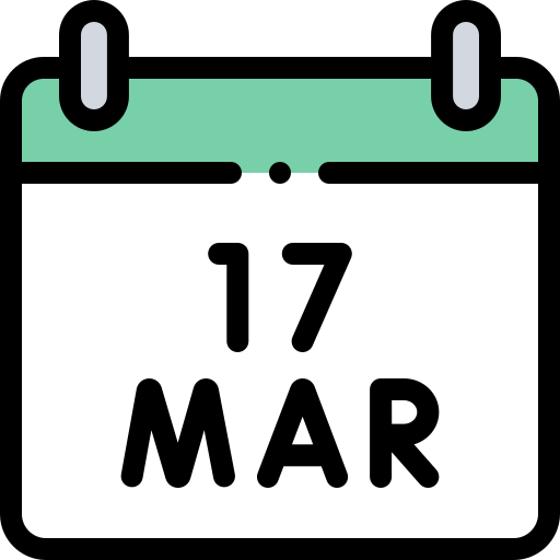 17 de março Detailed Rounded Lineal color Ícone