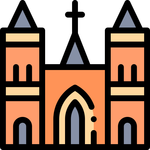 kathedrale Detailed Rounded Lineal color icon