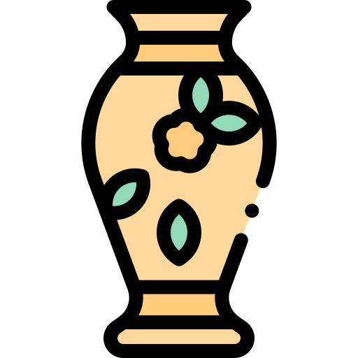 花瓶 Detailed Rounded Lineal color icon