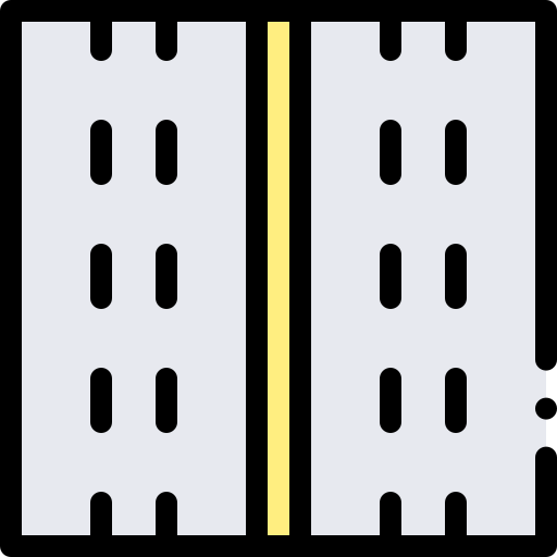 高速道路 Detailed Rounded Lineal color icon