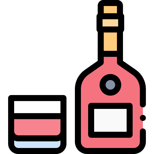 Liquor Detailed Rounded Lineal color icon