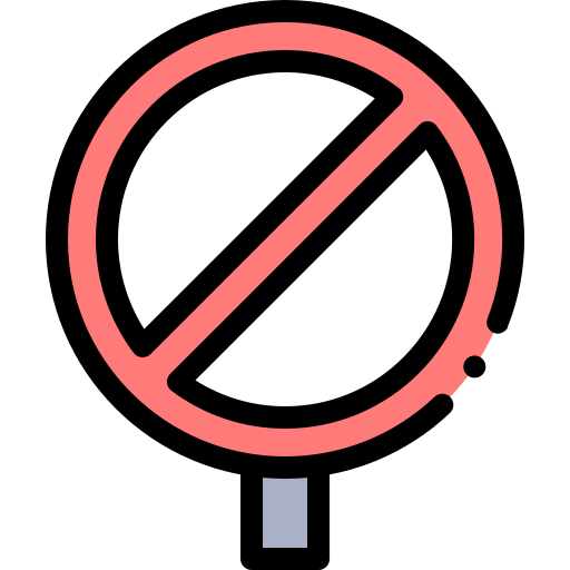 No parking Detailed Rounded Lineal color icon