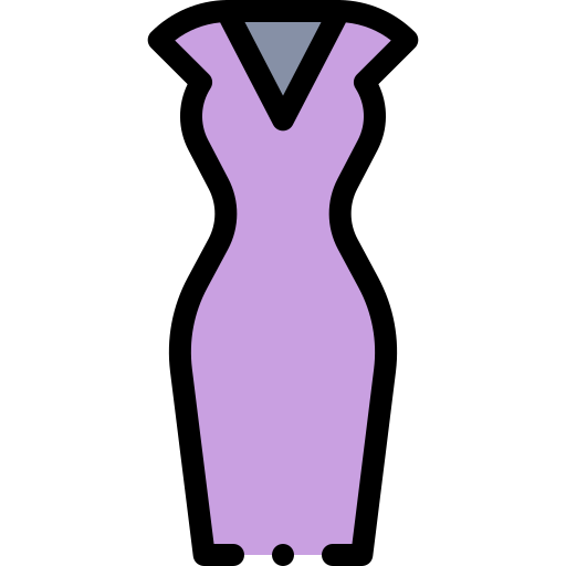 sukienka Detailed Rounded Lineal color ikona