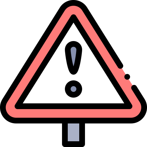 警告 Detailed Rounded Lineal color icon