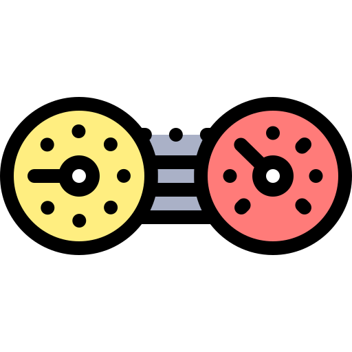 snelheidsmeter Detailed Rounded Lineal color icoon
