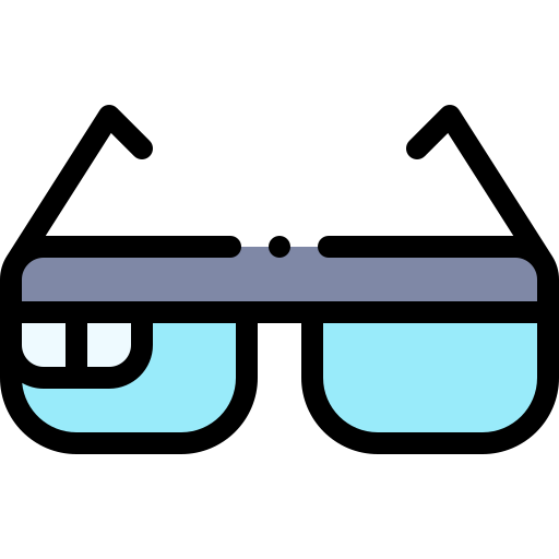 Virtual glasses Detailed Rounded Lineal color icon