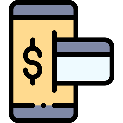 Mobile payment Detailed Rounded Lineal color icon