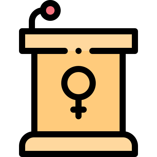 Lectern Detailed Rounded Lineal color icon