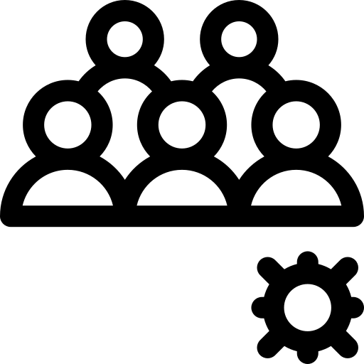 tłum Basic Rounded Lineal ikona