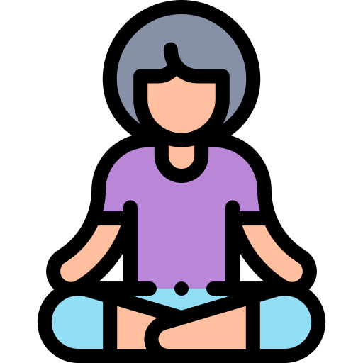 Meditation Detailed Rounded Lineal color icon