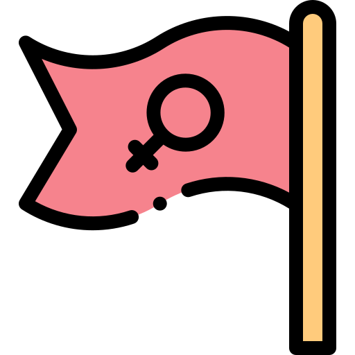 여성 상징 Detailed Rounded Lineal color icon