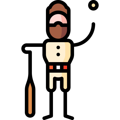 baseballspieler Puppet Characters Lineal Color icon