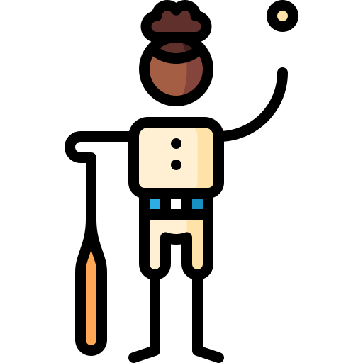 jugador de baseball Puppet Characters Lineal Color icono