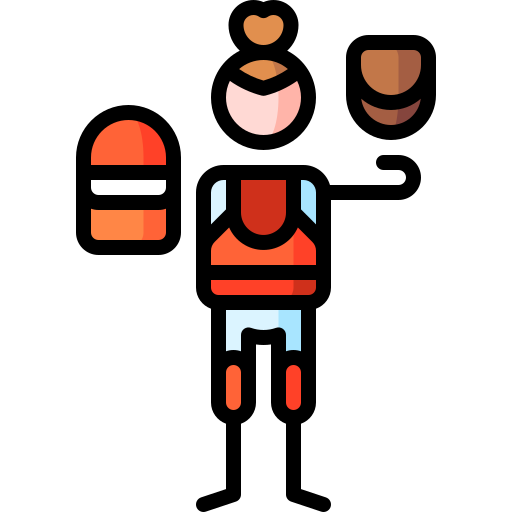 receptor Puppet Characters Lineal Color icono