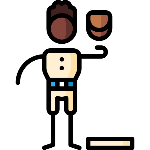 jogador de baseball Puppet Characters Lineal Color Ícone