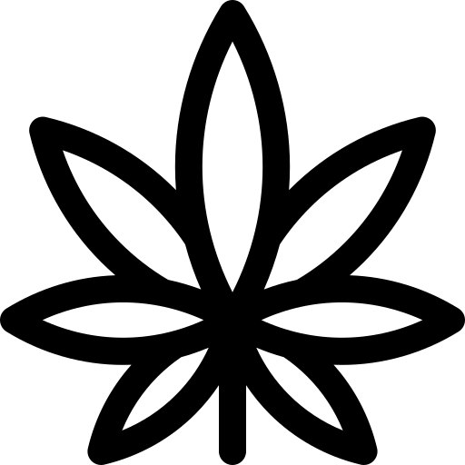 cannabis Basic Rounded Lineal Icône