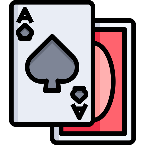 poker kaarten Justicon Lineal Color icoon