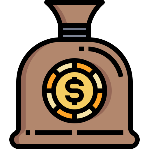 bolsa de dinero Justicon Lineal Color icono