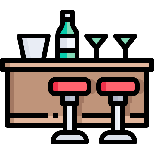 Bar counter Justicon Lineal Color icon