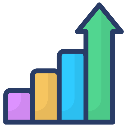 tabla de crecimiento Generic Outline Color icono